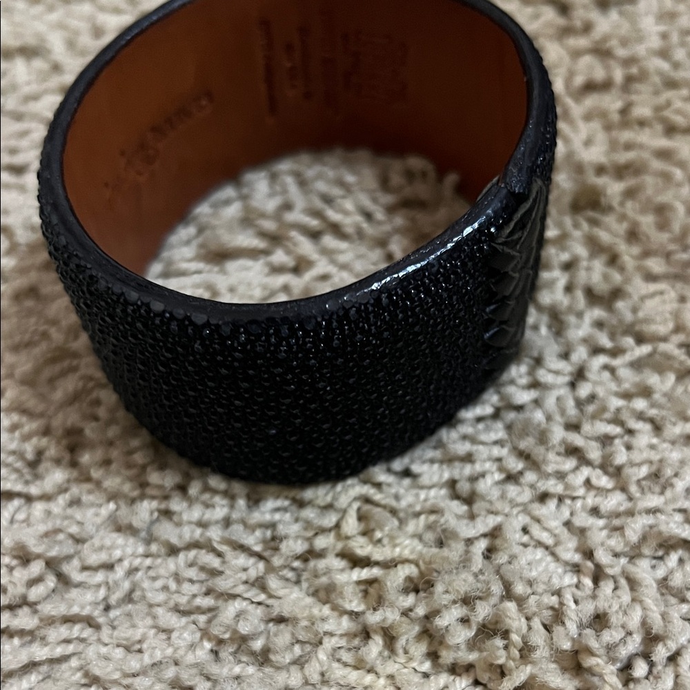 David Hodges Black Leather Bracelet - Picture 9 of 9